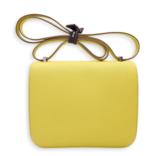 Constance Mirror 18 Limoncello in Chevre Mysore Palladium hardware CL2601-19178 2