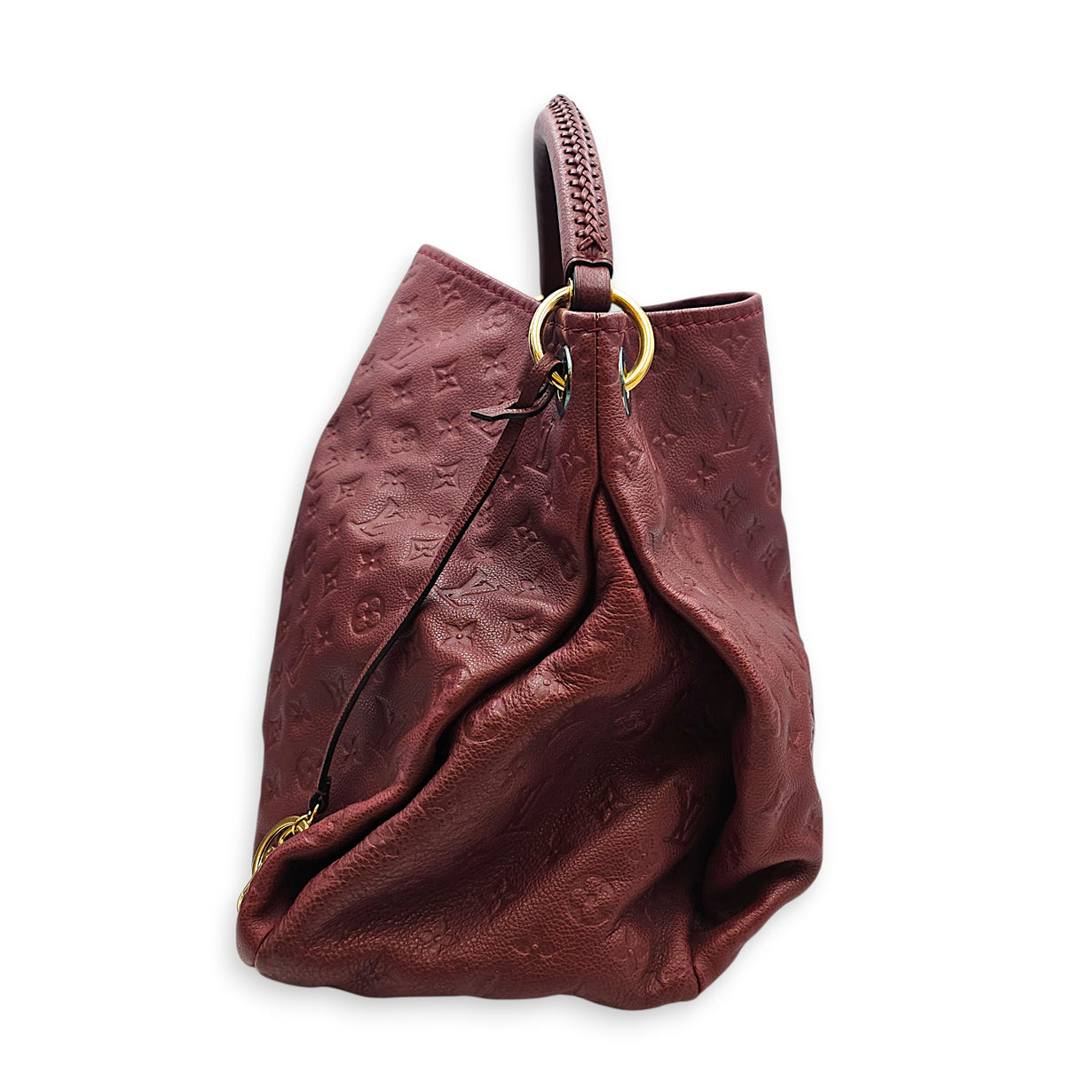 Artsy MM Monogram Empreinte Burgundy Red Shoulder Bag Gold 