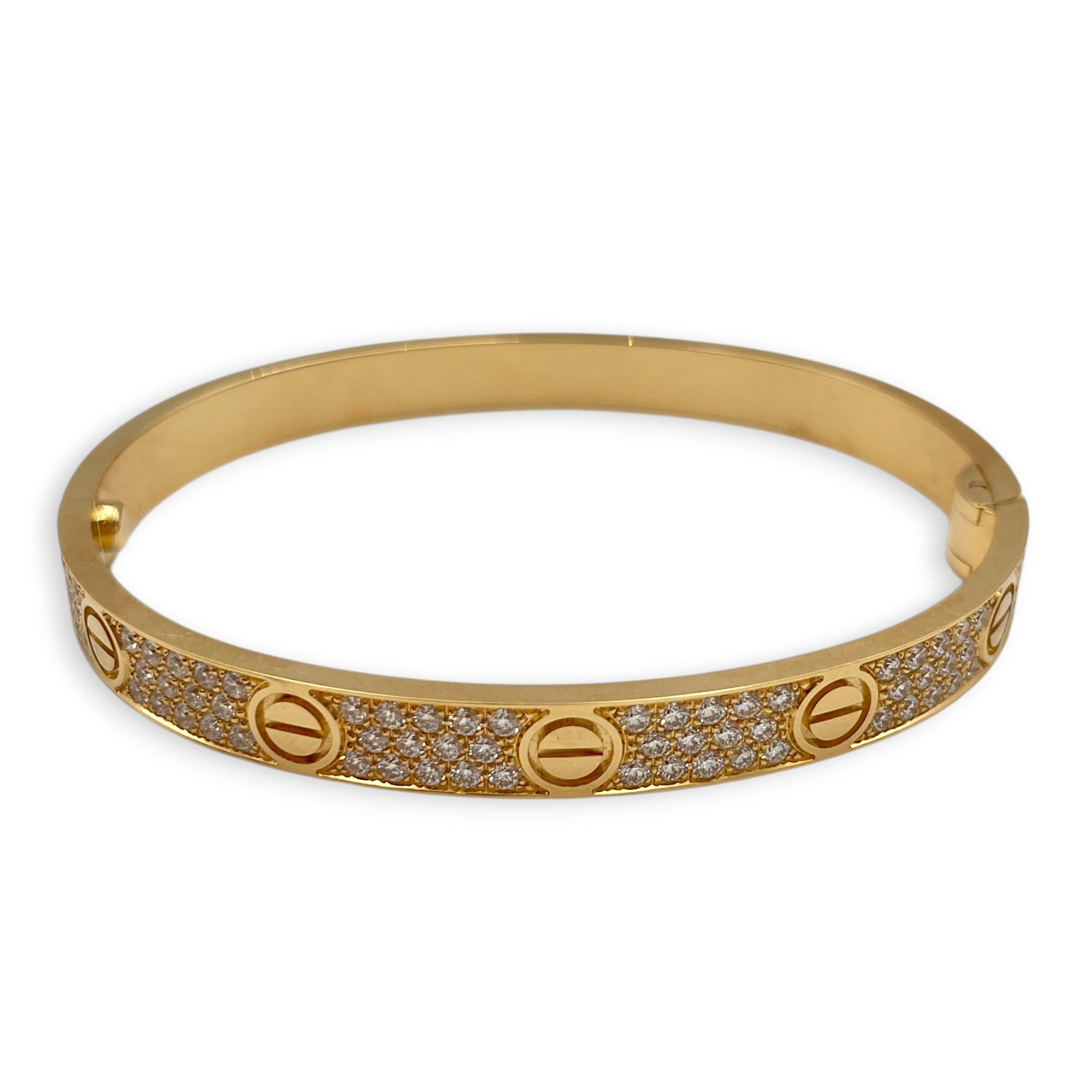 Love Bracelet, Classic Model, Paved. Sz: 17 Bracelet