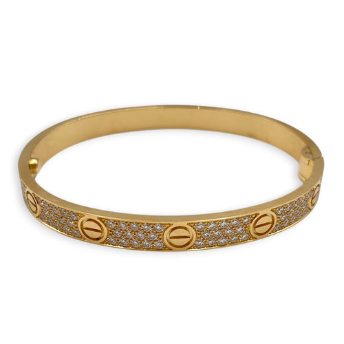 Love Bracelet, Classic Model, Paved. Sz: 17 Bracelet