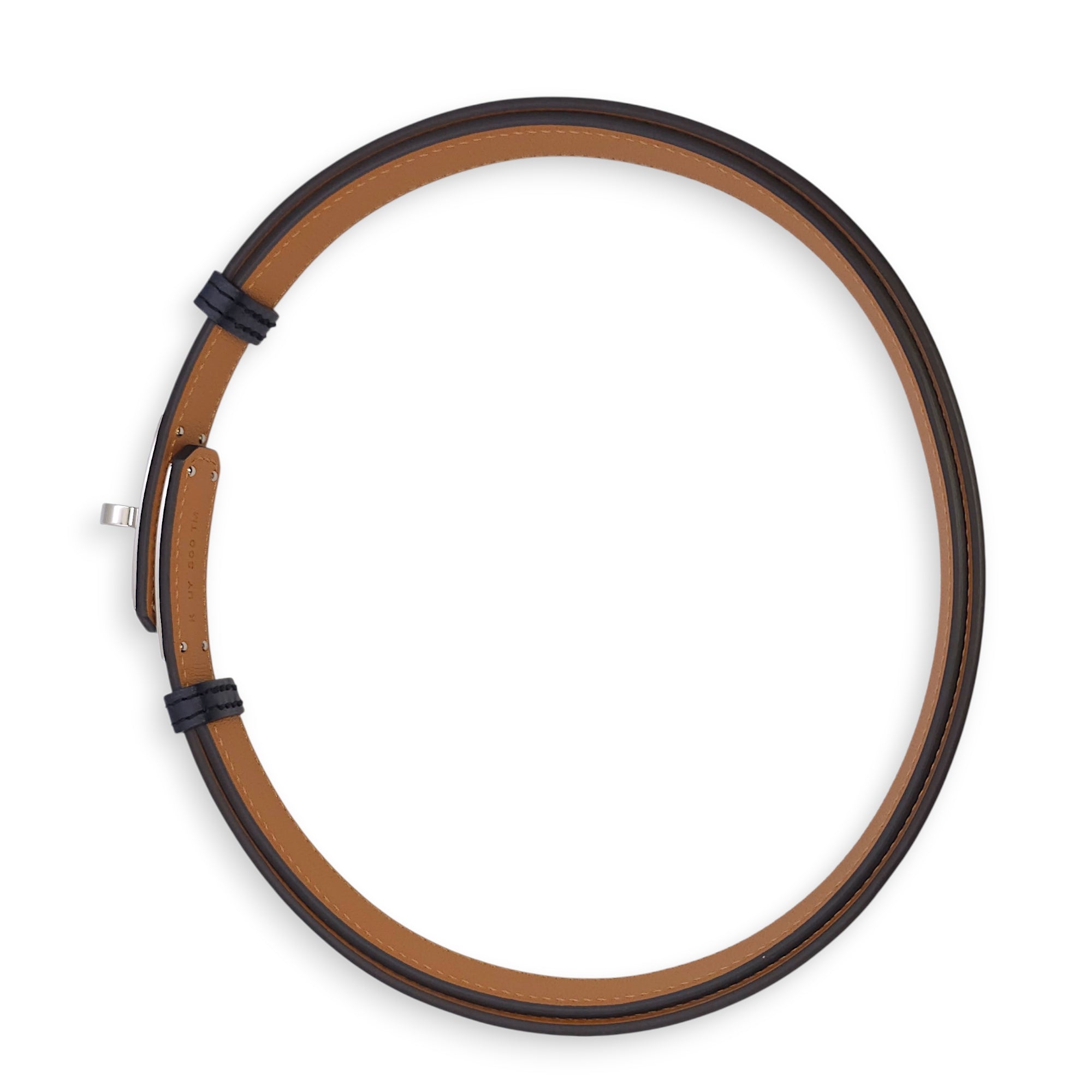 Kelly 18 Blue Indigo Belt in Vache Hunter Palladium hardware CL2601-19212 3