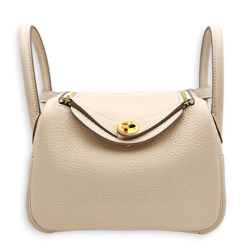 Lindy II Mini Craie in Clemence Gold hardware CL2602-19226 1