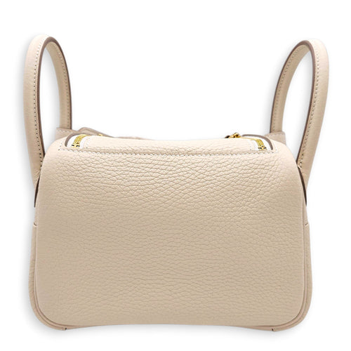 Lindy II Mini Craie in Clemence Gold hardware CL2602-19226 2