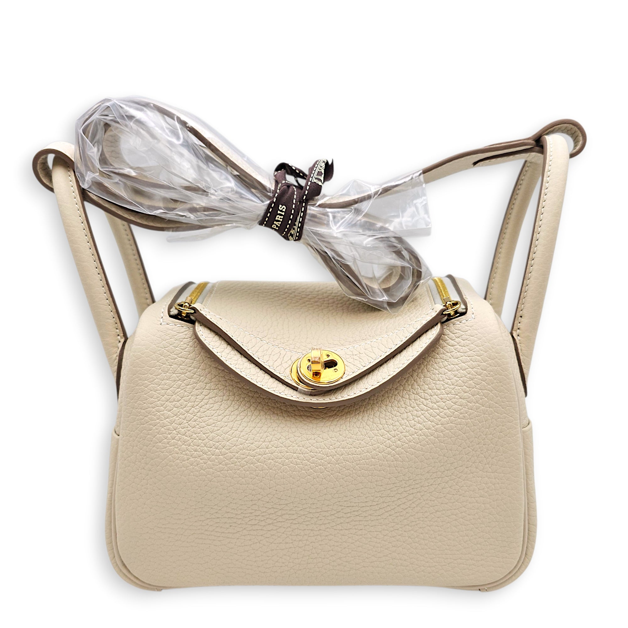 Lindy II Mini Craie in Clemence Gold hardware CL2602-19226 3