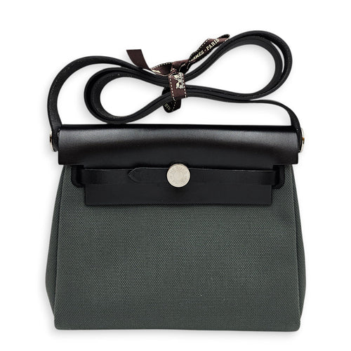 Herbag 20 Vert Mangrove/Noir in Vache Hunter/Toile Palladium hardware CL2602-19228 1