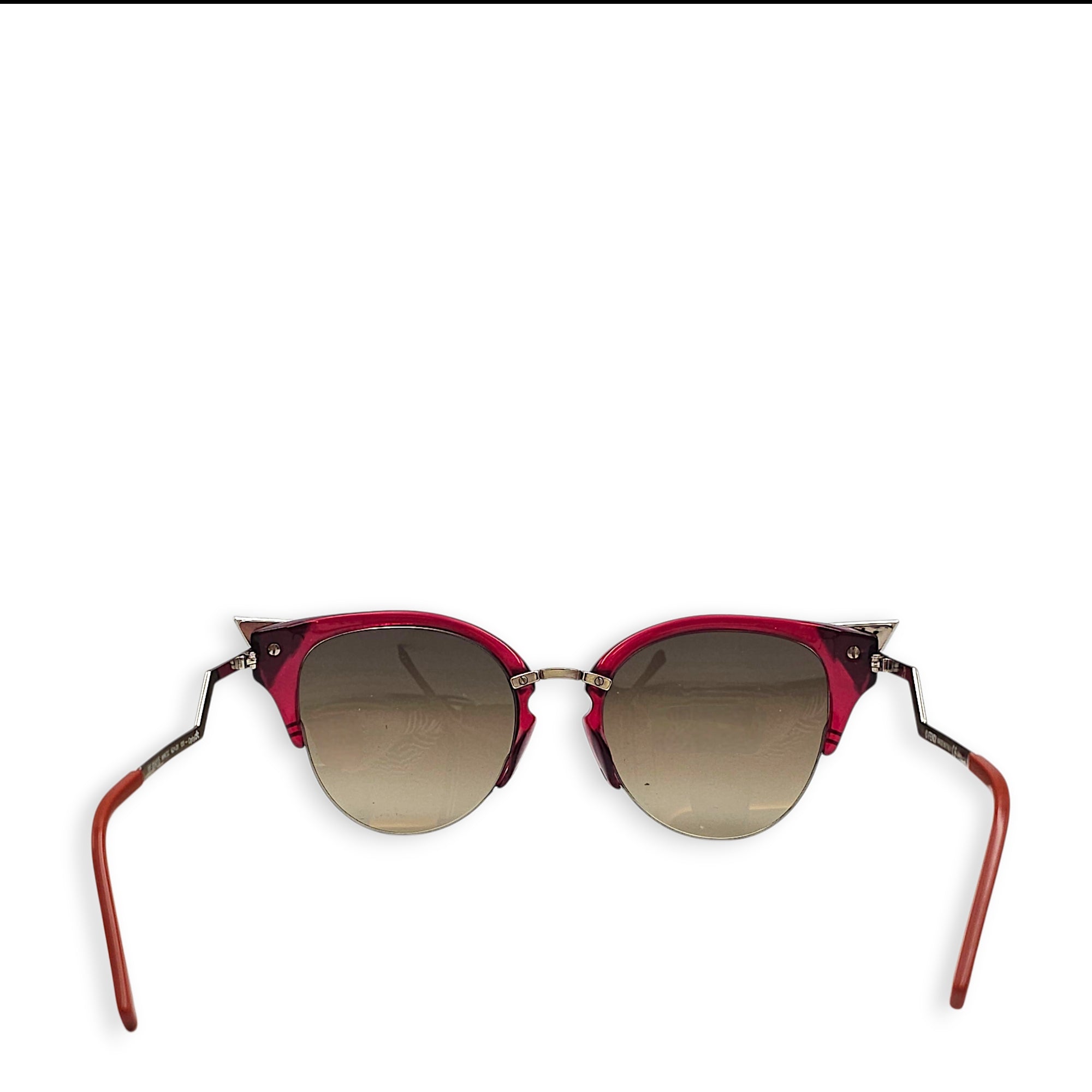 Sunglasses with Red Frames and Crystals Red Ready-To-Wear Silver hardware CL2602-19242 2