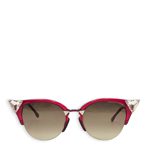 Sunglasses with Red Frames and Crystals Red Ready-To-Wear Silver hardware CL2602-19242 1