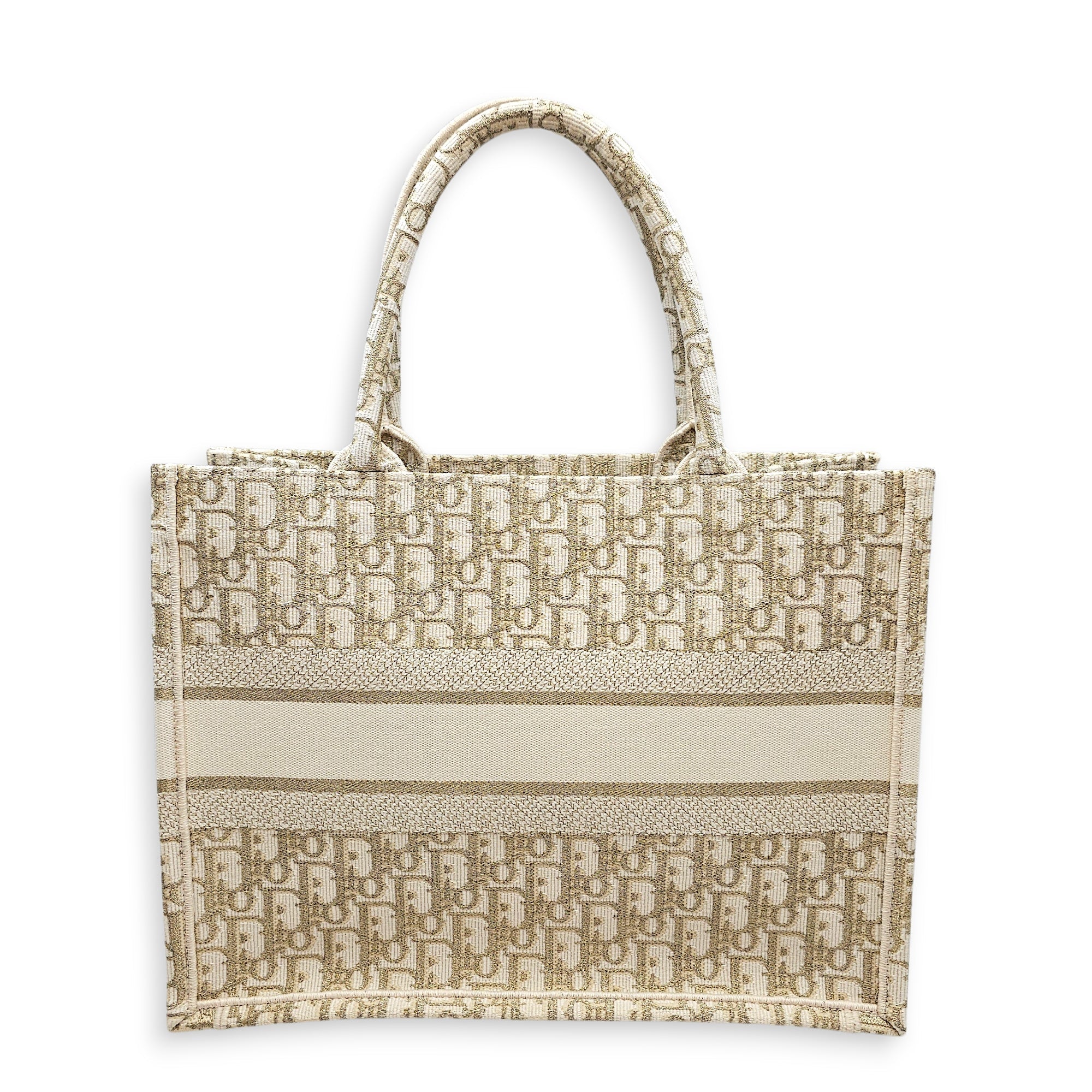 Book Tote Size 36 cm Gold Top Handle Bag in Canvas CL2602-19246 2