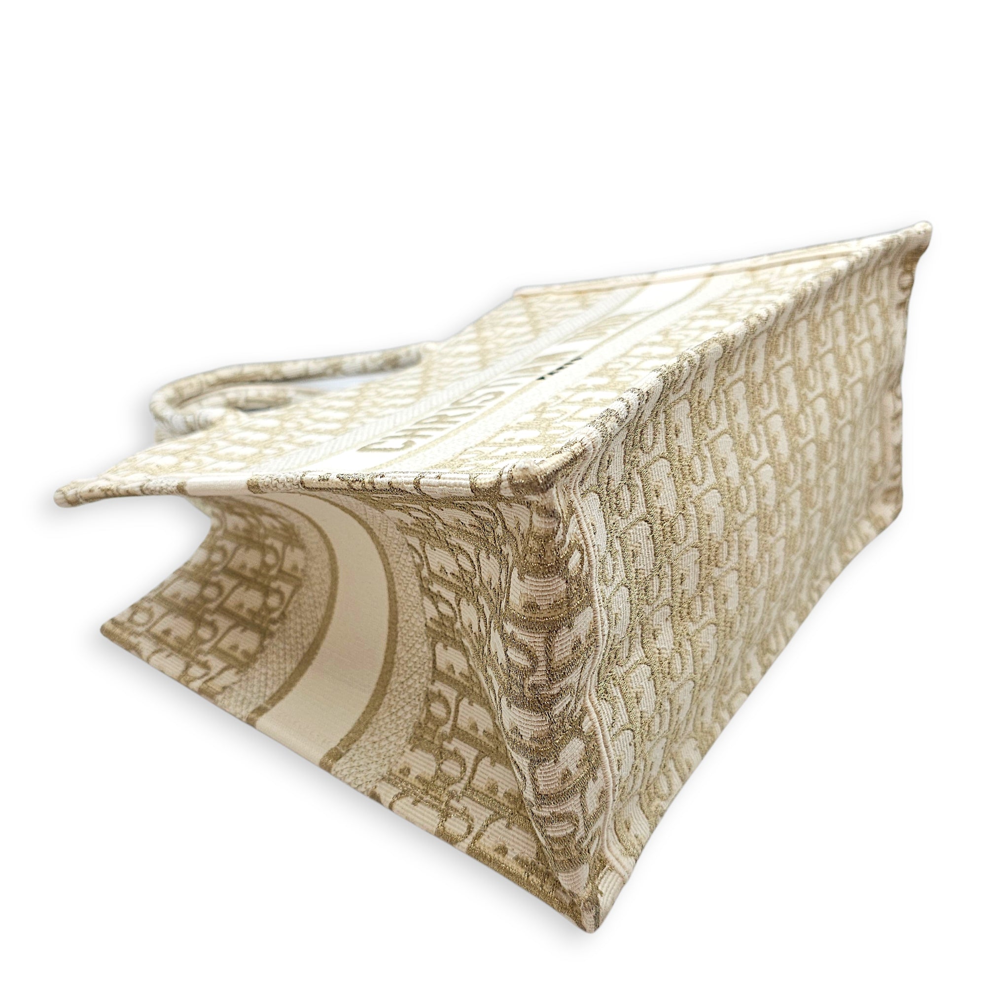 Book Tote Size 36 cm Gold Top Handle Bag in Canvas CL2602-19246 7