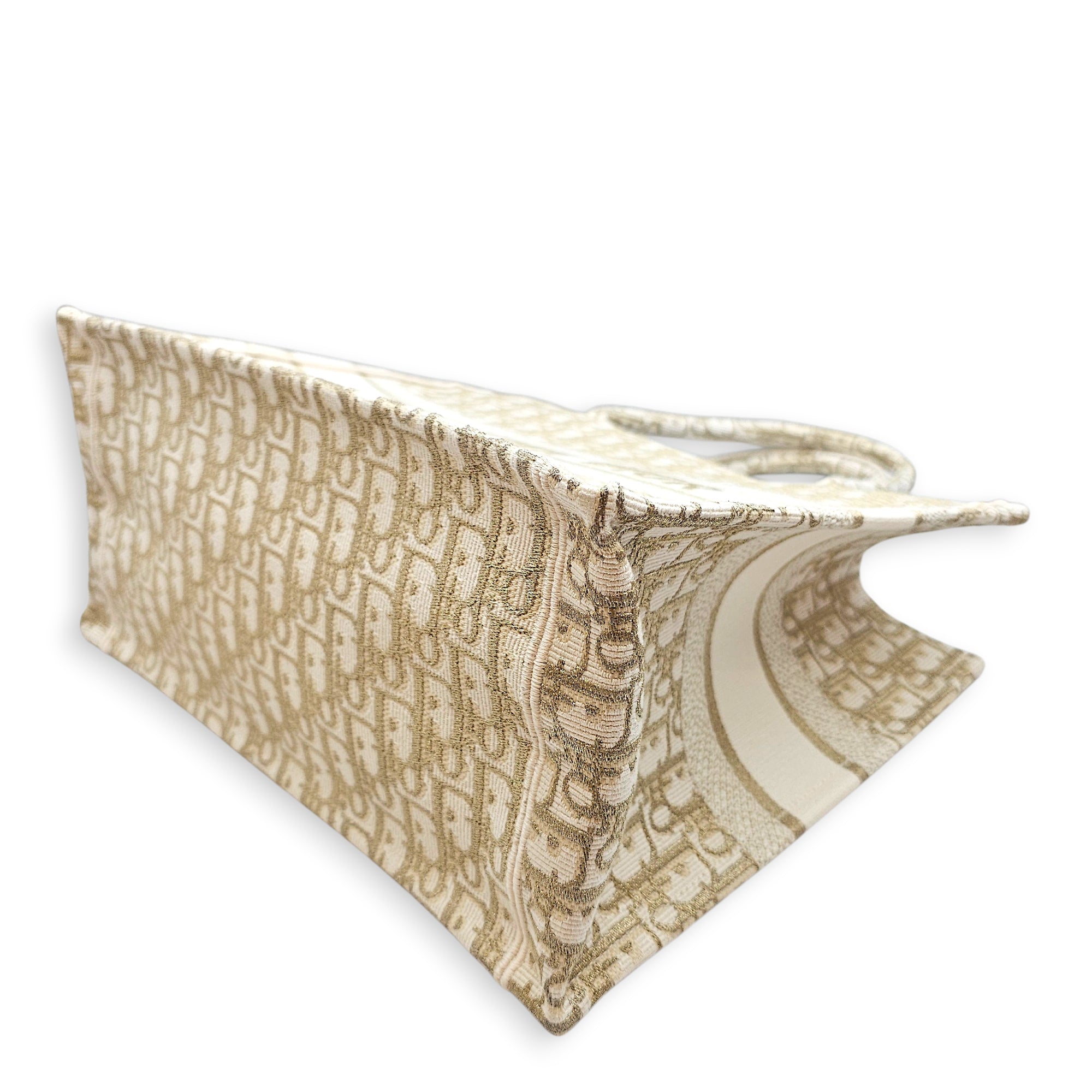 Book Tote Size 36 cm Gold Top Handle Bag in Canvas CL2602-19246 8