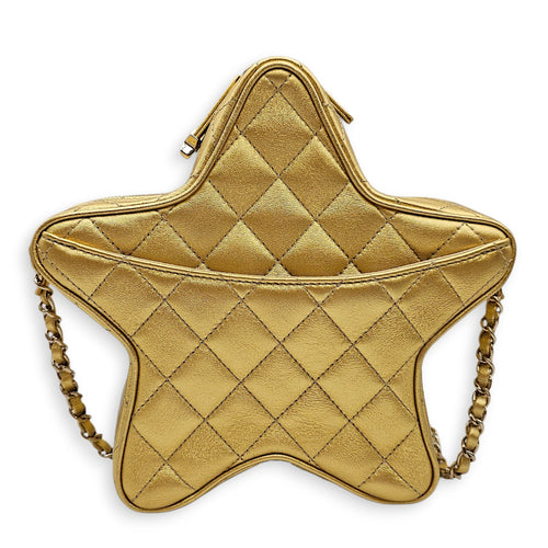 24C Walk of Fame Star Bag  Gold Crossbody Bag in Metallic Gold hardware CL2602-19253 2