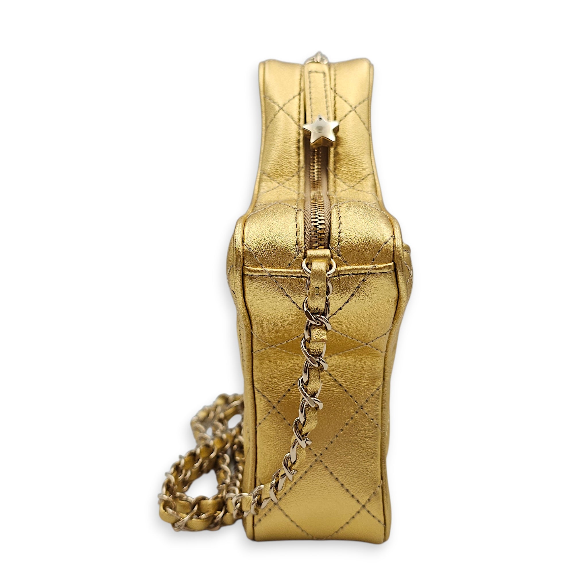 24C Walk of Fame Star Bag  Gold Crossbody Bag in Metallic Gold hardware CL2602-19253 4
