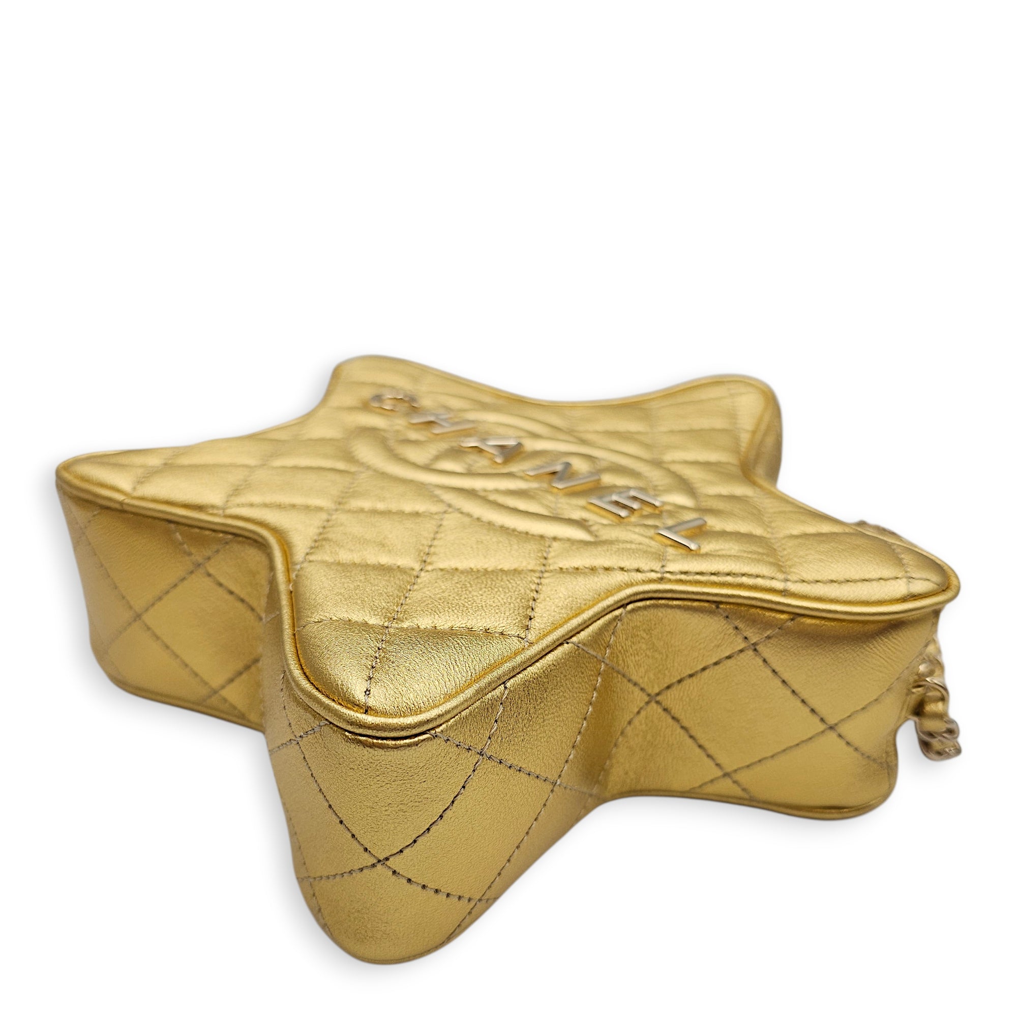 24C Walk of Fame Star Bag  Gold Crossbody Bag in Metallic Gold hardware CL2602-19253 7