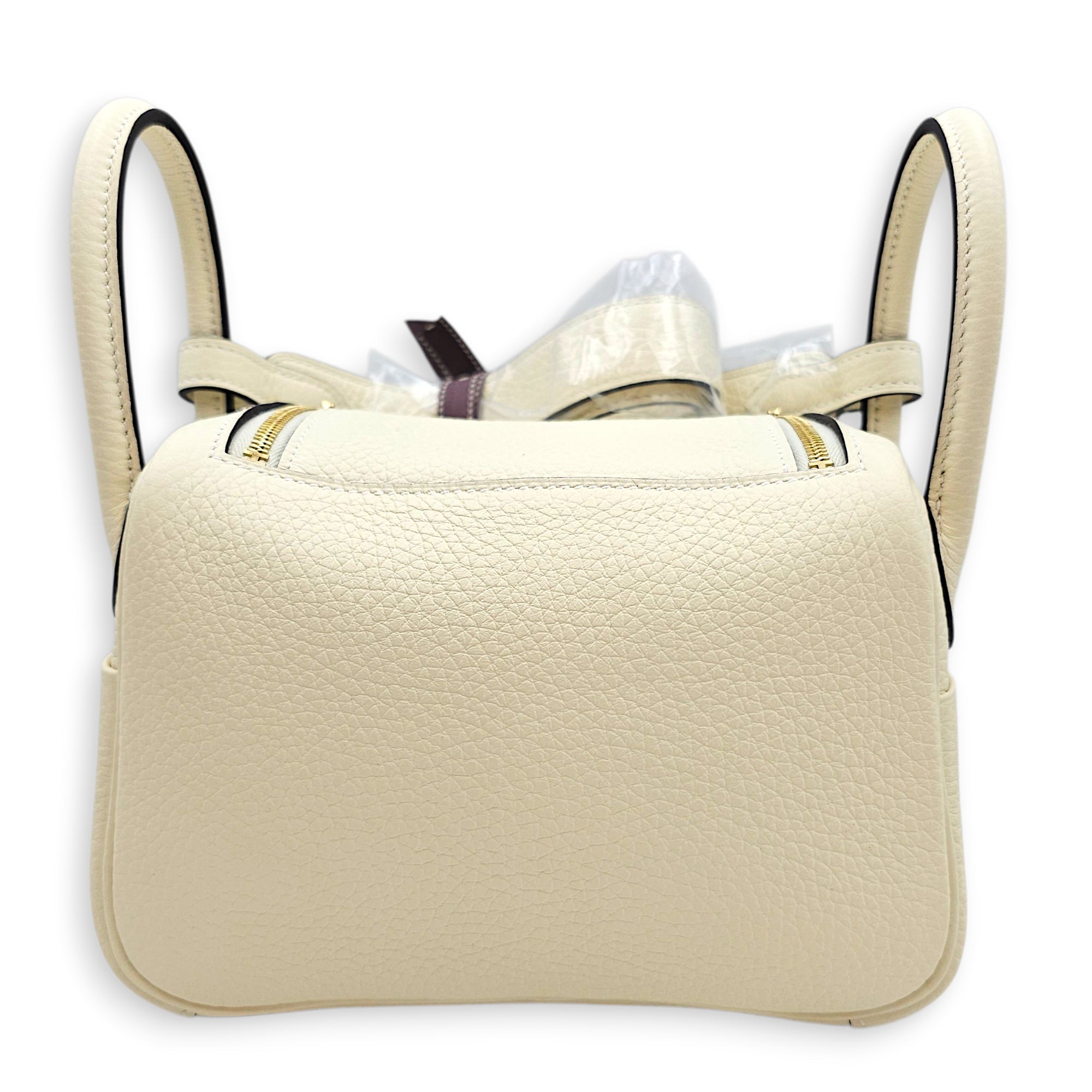 Lindy II Mini Cream in Clemence Gold hardware CL2602-19256 2