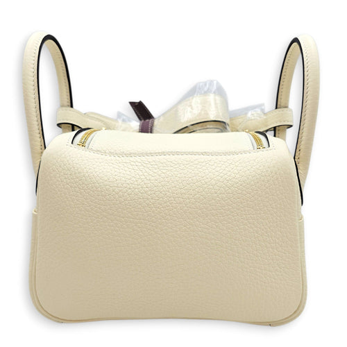Lindy II Mini Cream in Clemence Gold hardware CL2602-19256 2