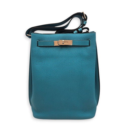 So Kelly 22 Turquoise in Togo Palladium hardware CL2602-19258 1
