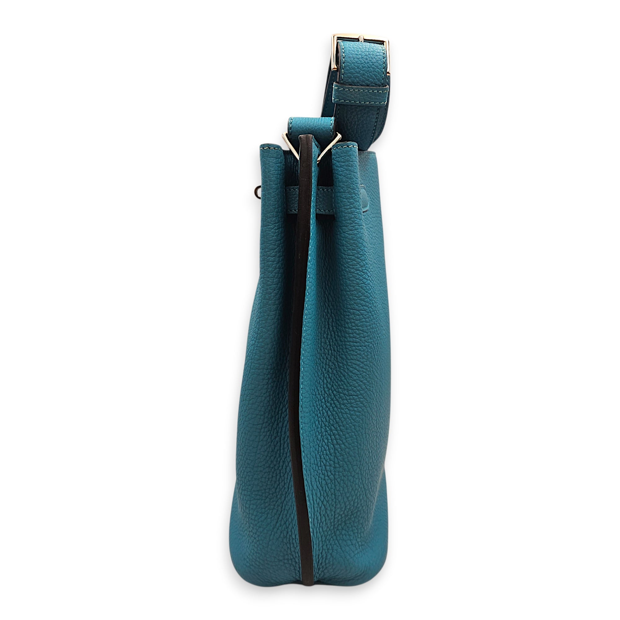 So Kelly 22 Turquoise in Togo Palladium hardware CL2602-19258 4