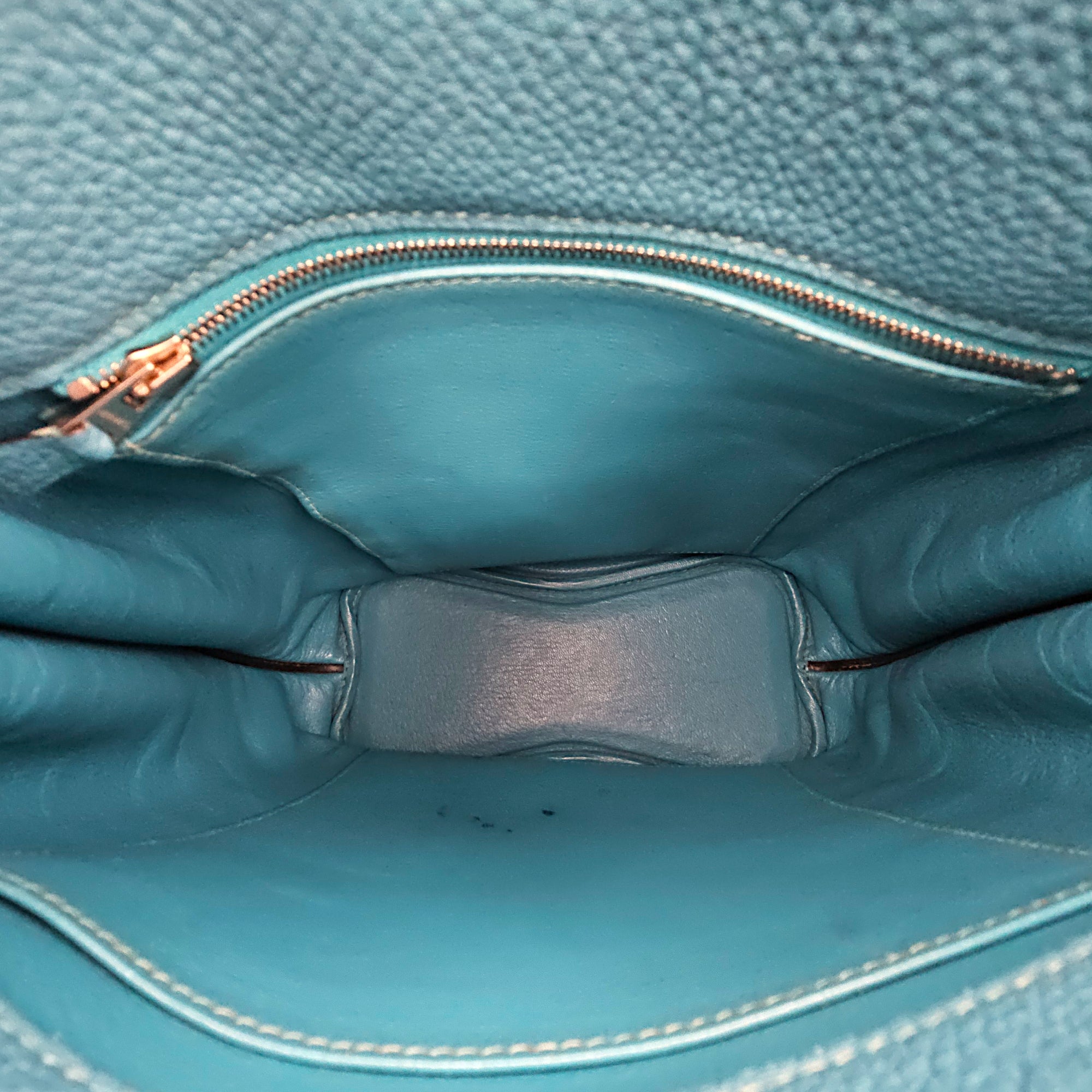So Kelly 22 Turquoise in Togo Palladium hardware CL2602-19258 6