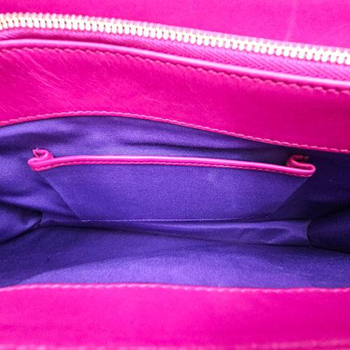 Serpenti Forever Flap with an Enamel Snakehead Clasp Medium Pink Shoulder Bag in Calfskin Gold hardware CL2602-19263 7