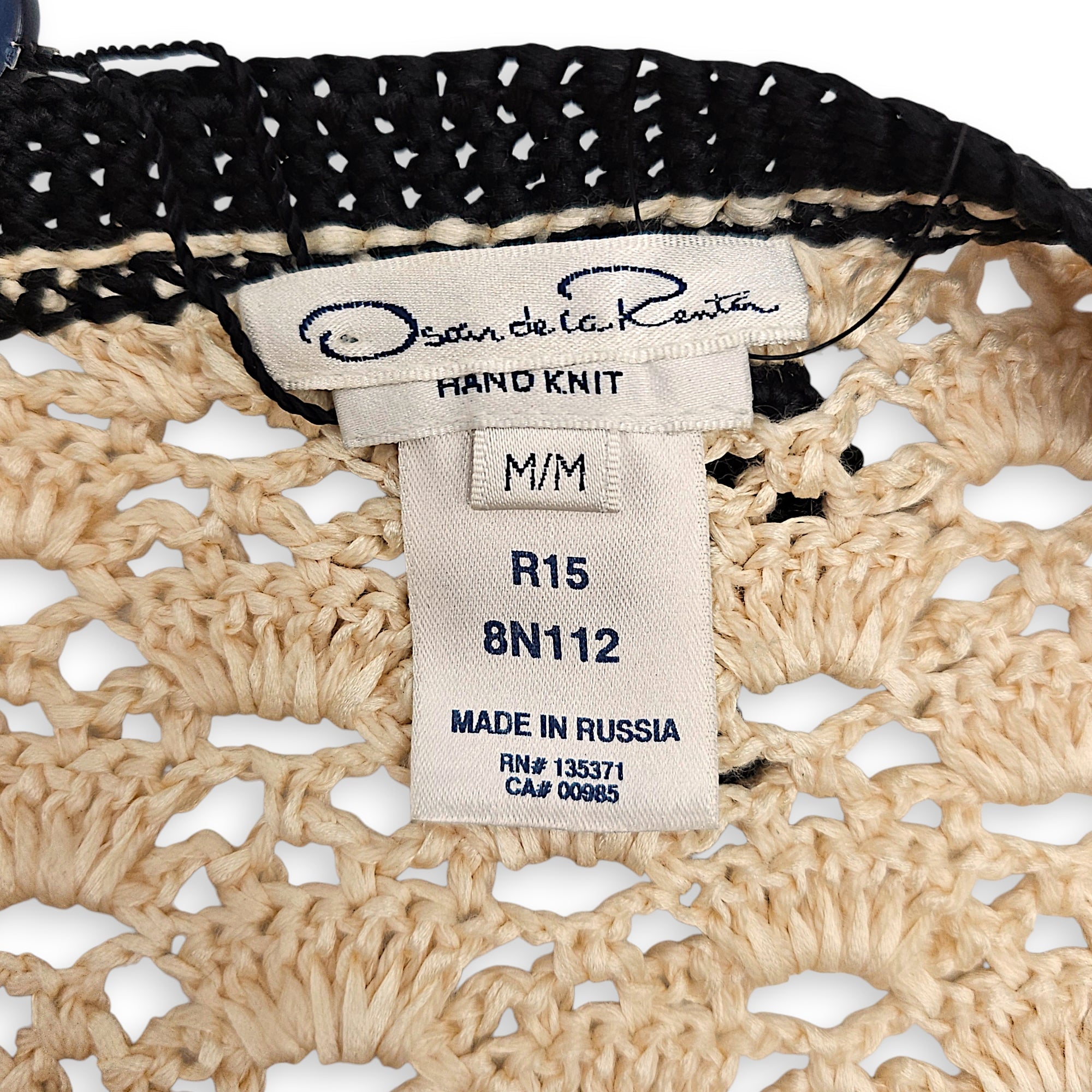 Crochet Top Medium Ivory/Black Ready-To-Wear CL2602-19290 3