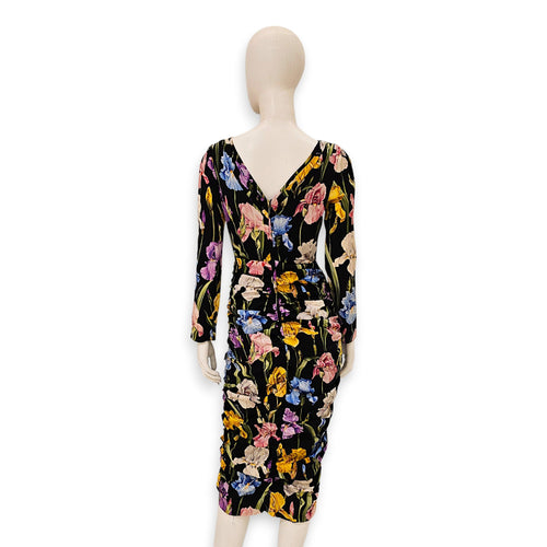 Floral Dress 42 Black Ready-To-Wear in Silk CL2602-19291 2