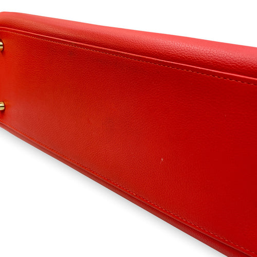 Kelly 32 Rouge Tomate in Evercolor Gold hardware