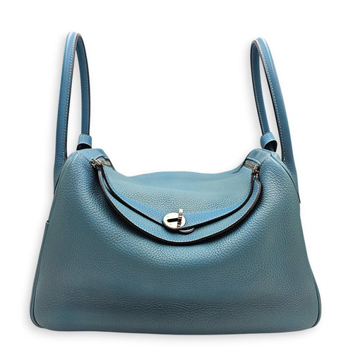 Lindy 34 Blue Jean in Clemence Palladium hardware CL2602-19327 1