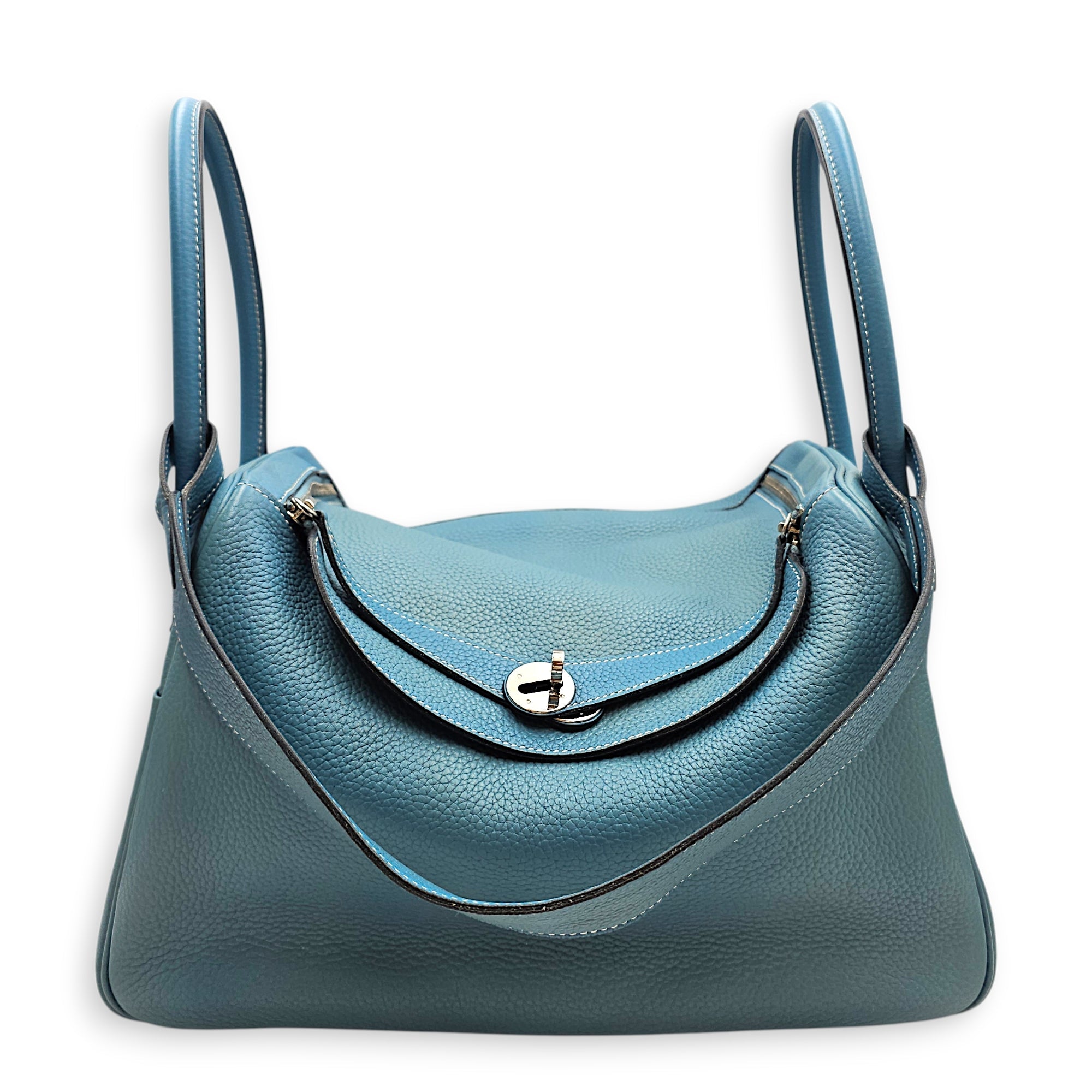 Lindy 34 Blue Jean in Clemence Palladium hardware CL2602-19327 10