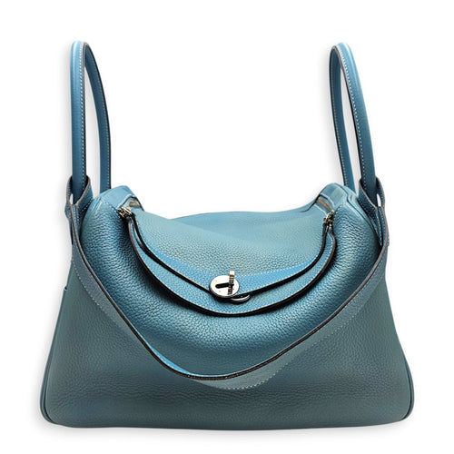 Lindy 34 Blue Jean in Clemence Palladium hardware CL2602-19327 10