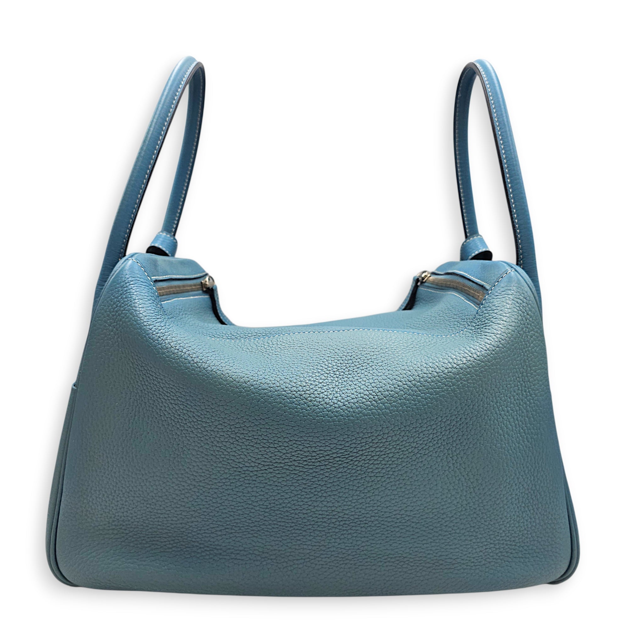 Lindy 34 Blue Jean in Clemence Palladium hardware CL2602-19327 2