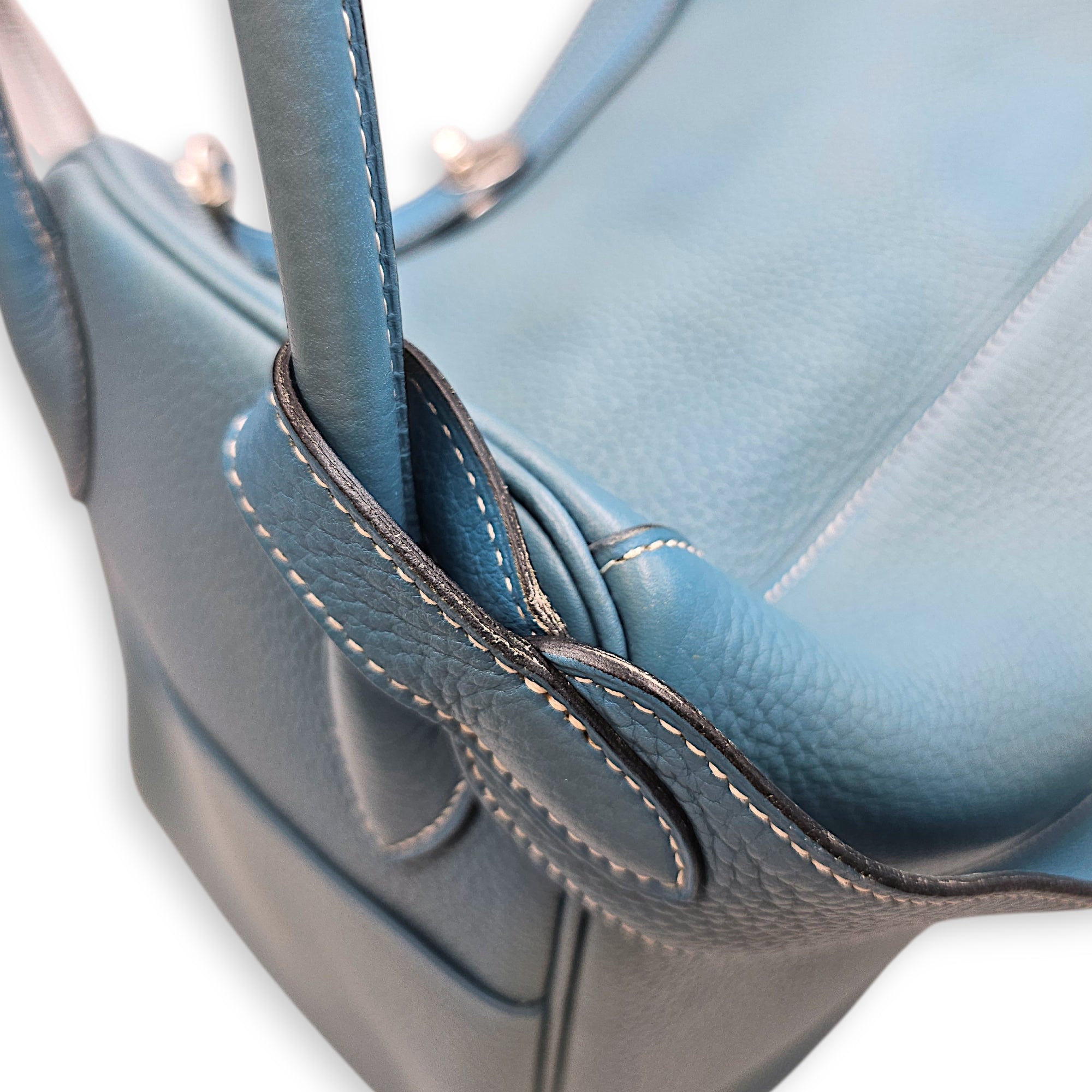 Lindy 34 Blue Jean in Clemence Palladium hardware CL2602-19327 9