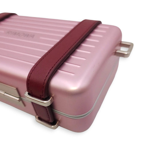Dior x Rimowa Personal Clutch on Strap In Aluminium Pink 19cm Pink Clutch in Aluminium Silver hardware
