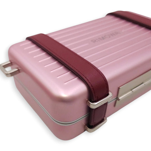 Dior x Rimowa Personal Clutch on Strap In Aluminium Pink 19cm Pink Clutch in Aluminium Silver hardware