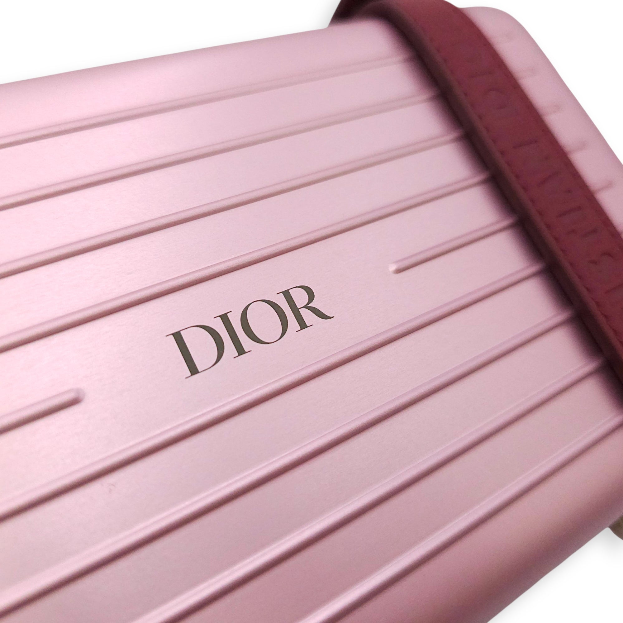 Dior x Rimowa Personal Clutch on Strap In Aluminium Pink 19cm Pink Clutch in Aluminium Silver hardware