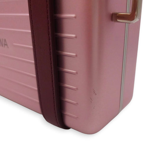 Dior x Rimowa Personal Clutch on Strap In Aluminium Pink 19cm Pink Clutch in Aluminium Silver hardware
