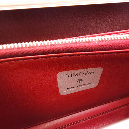 Dior x Rimowa Personal Clutch on Strap In Aluminium Pink 19cm Pink Clutch in Aluminium Silver hardware