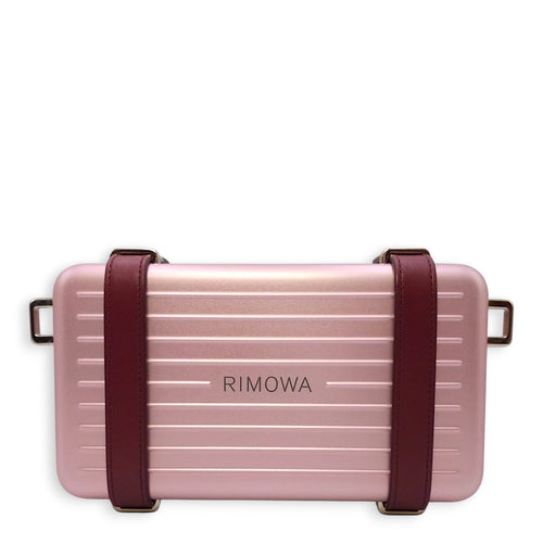 Dior x Rimowa Personal Clutch on Strap In Aluminium Pink 19cm Pink Clutch in Aluminium Silver hardware
