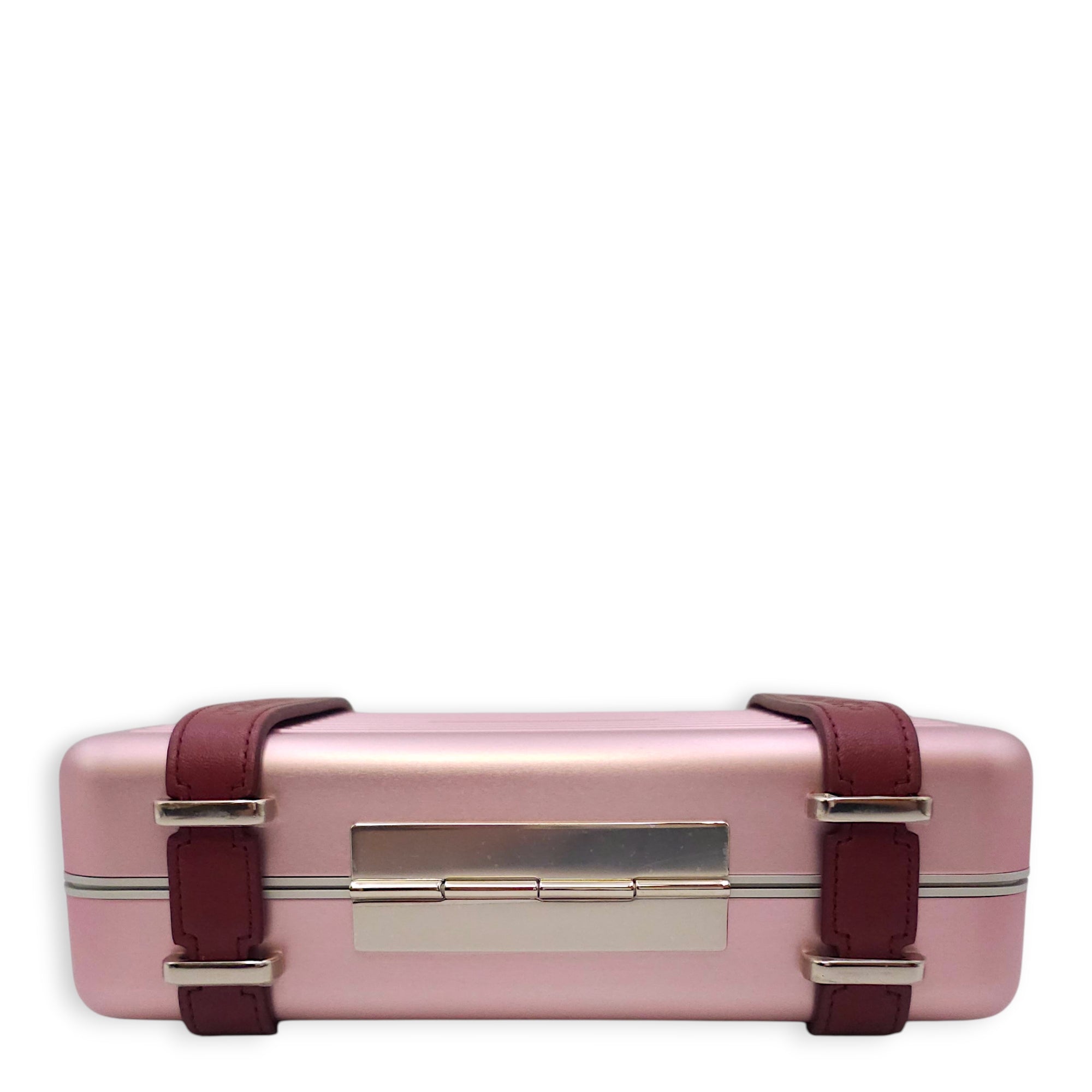 Dior x Rimowa Personal Clutch on Strap In Aluminium Pink 19cm Pink Clutch in Aluminium Silver hardware