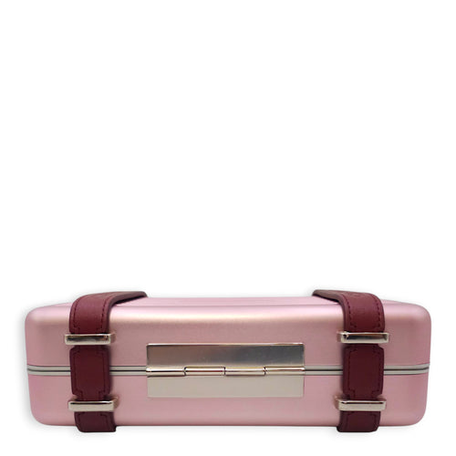 Dior x Rimowa Personal Clutch on Strap In Aluminium Pink 19cm Pink Clutch in Aluminium Silver hardware