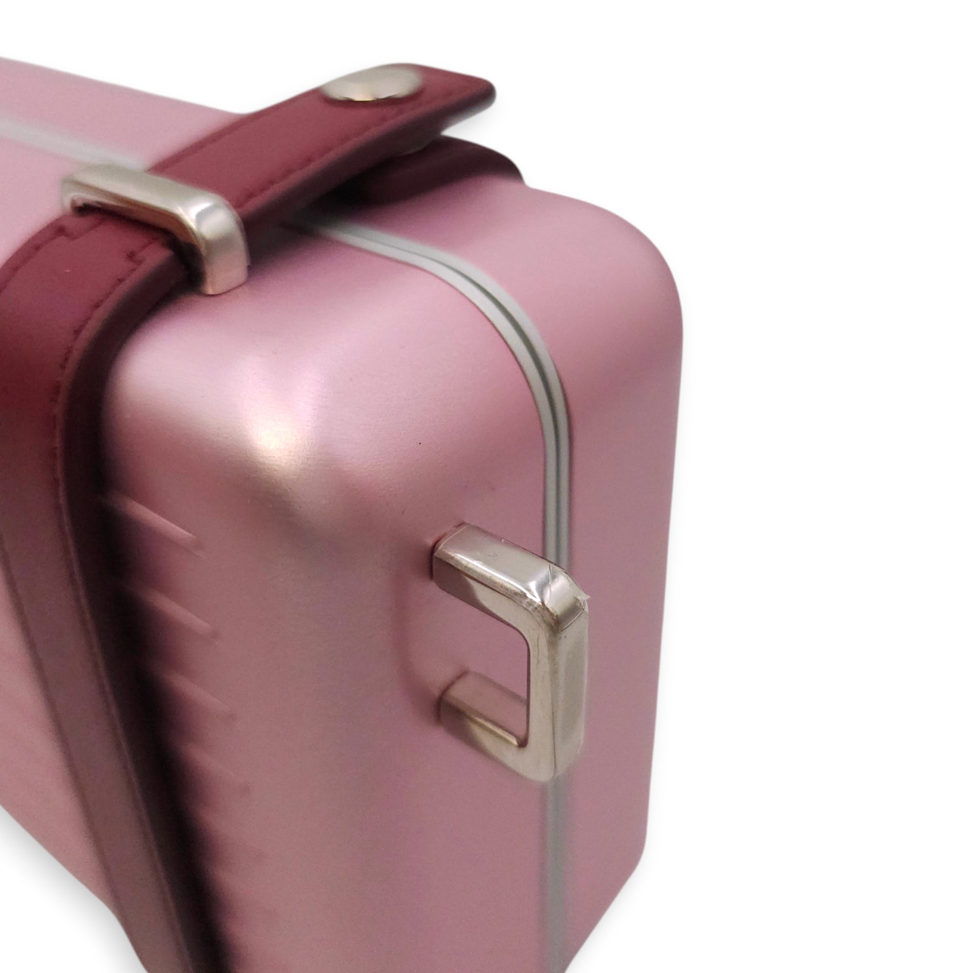 Dior x Rimowa Personal Clutch on Strap In Aluminium Pink 19cm Pink Clutch in Aluminium Silver hardware