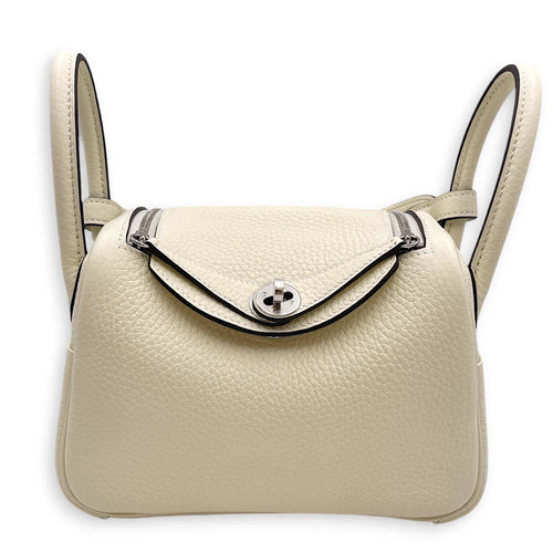 Lindy II Mini Cream in Clemence Palladium hardware CL2602-19347 1