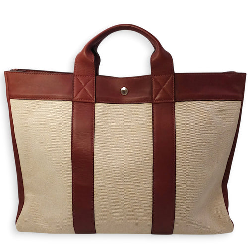 Fourre Tote GM Rouge H in Swift Palladium hardware CL2602-19362 1