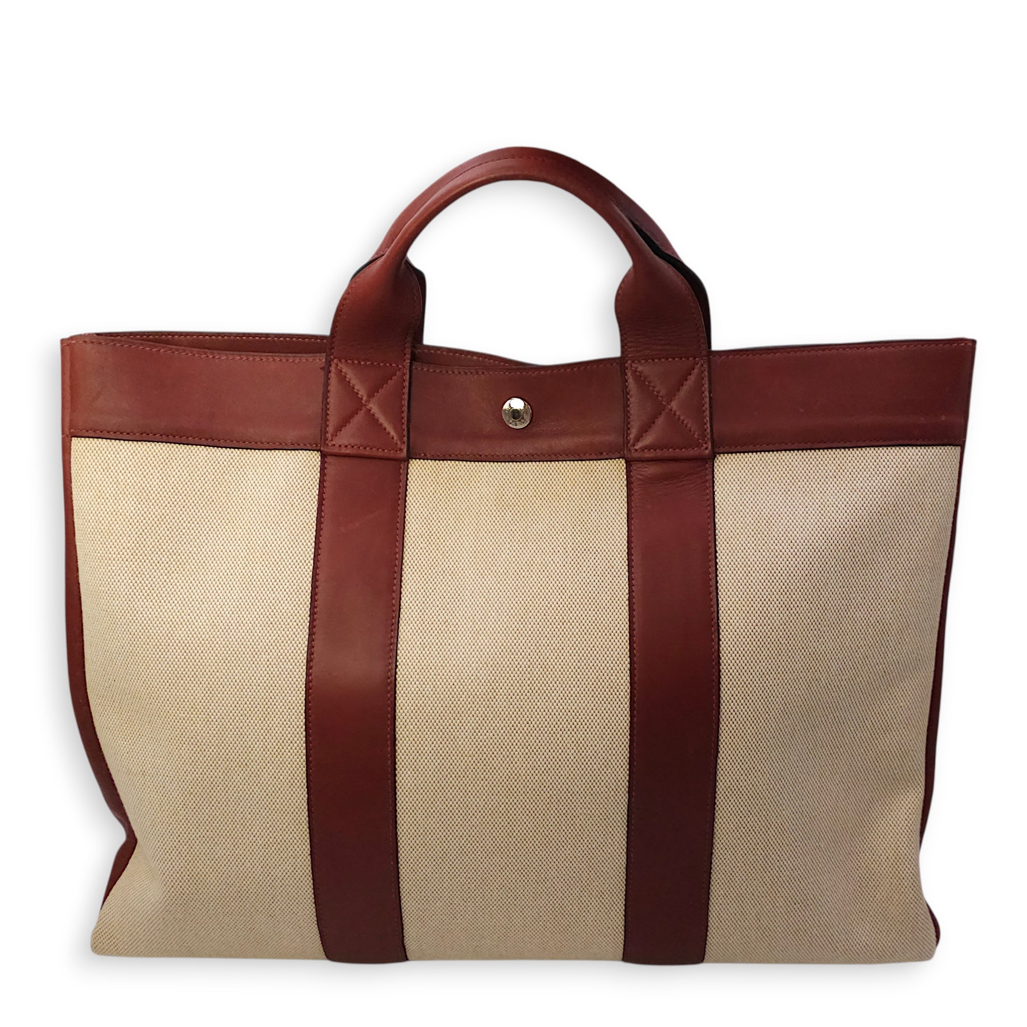 Fourre Tote GM Rouge H in Swift Palladium hardware CL2602-19362 2