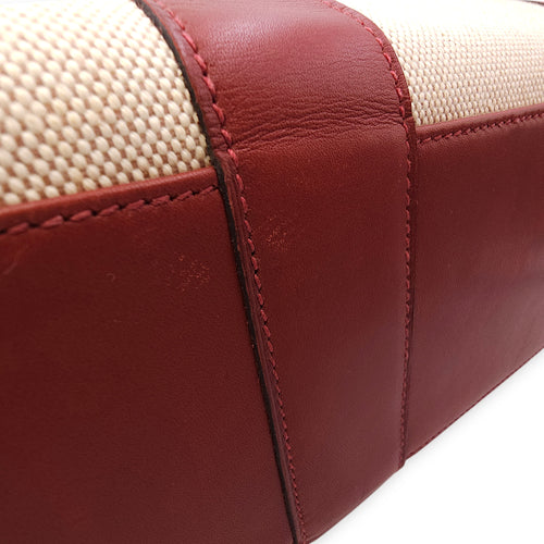 Fourre Tote GM Rouge H in Swift Palladium hardware