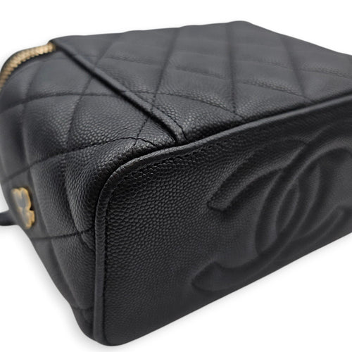 Coco Casino Vanity Case with Enamel Card Suits Black Crossbody Bag in Caviar Leather Gold hardware CL2602-19372 10