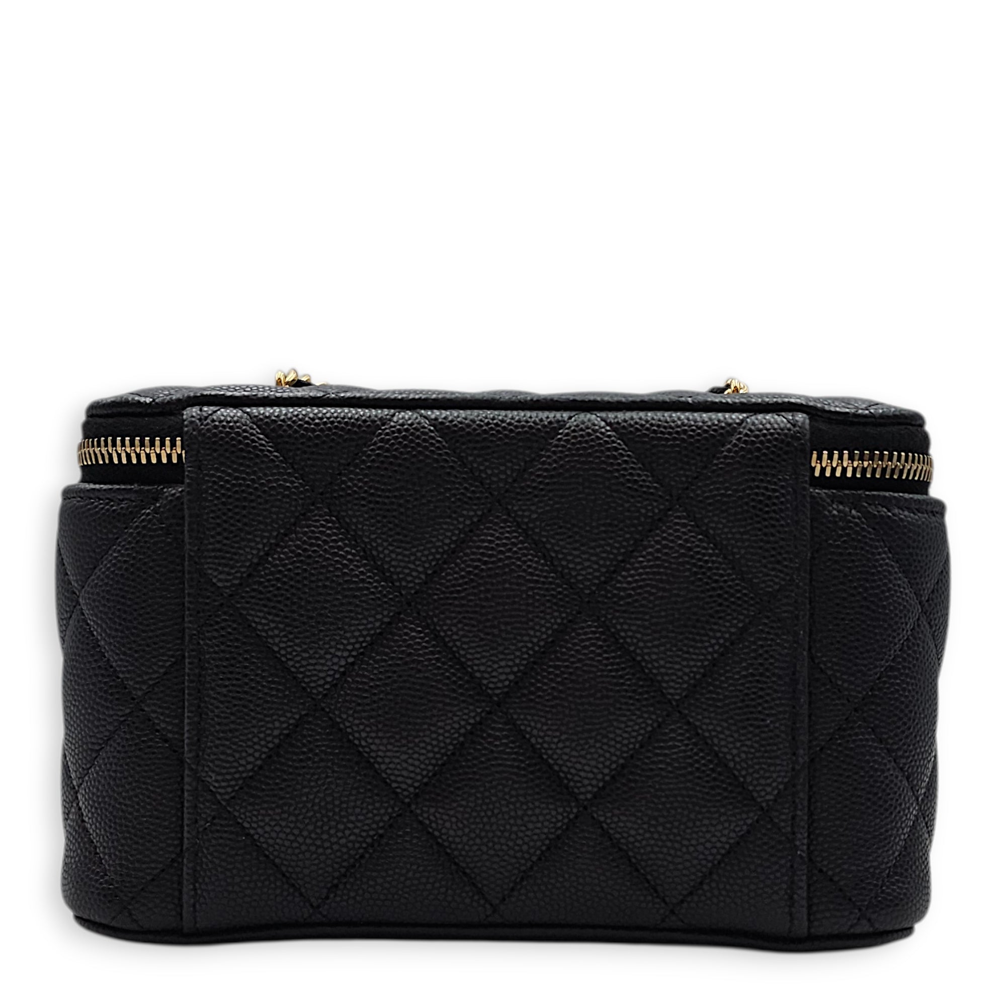 Coco Casino Vanity Case with Enamel Card Suits Black Crossbody Bag in Caviar Leather Gold hardware CL2602-19372 2