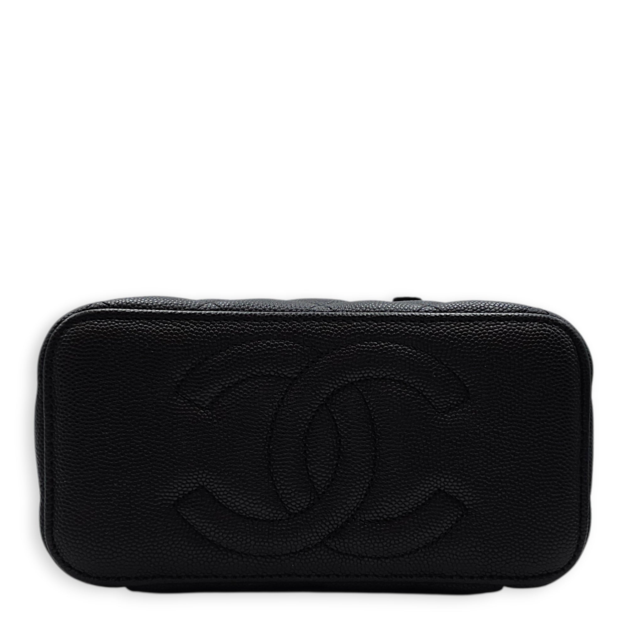 Coco Casino Vanity Case with Enamel Card Suits Black Crossbody Bag in Caviar Leather Gold hardware CL2602-19372 5