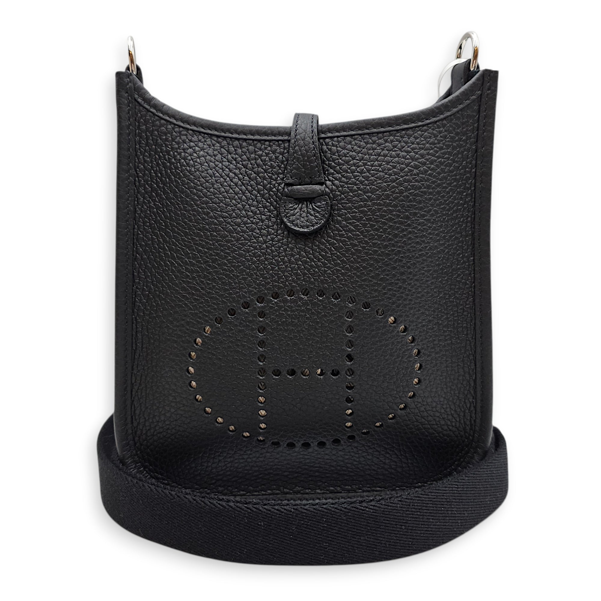 Evelyne Mini Black in Clemence Palladium hardware