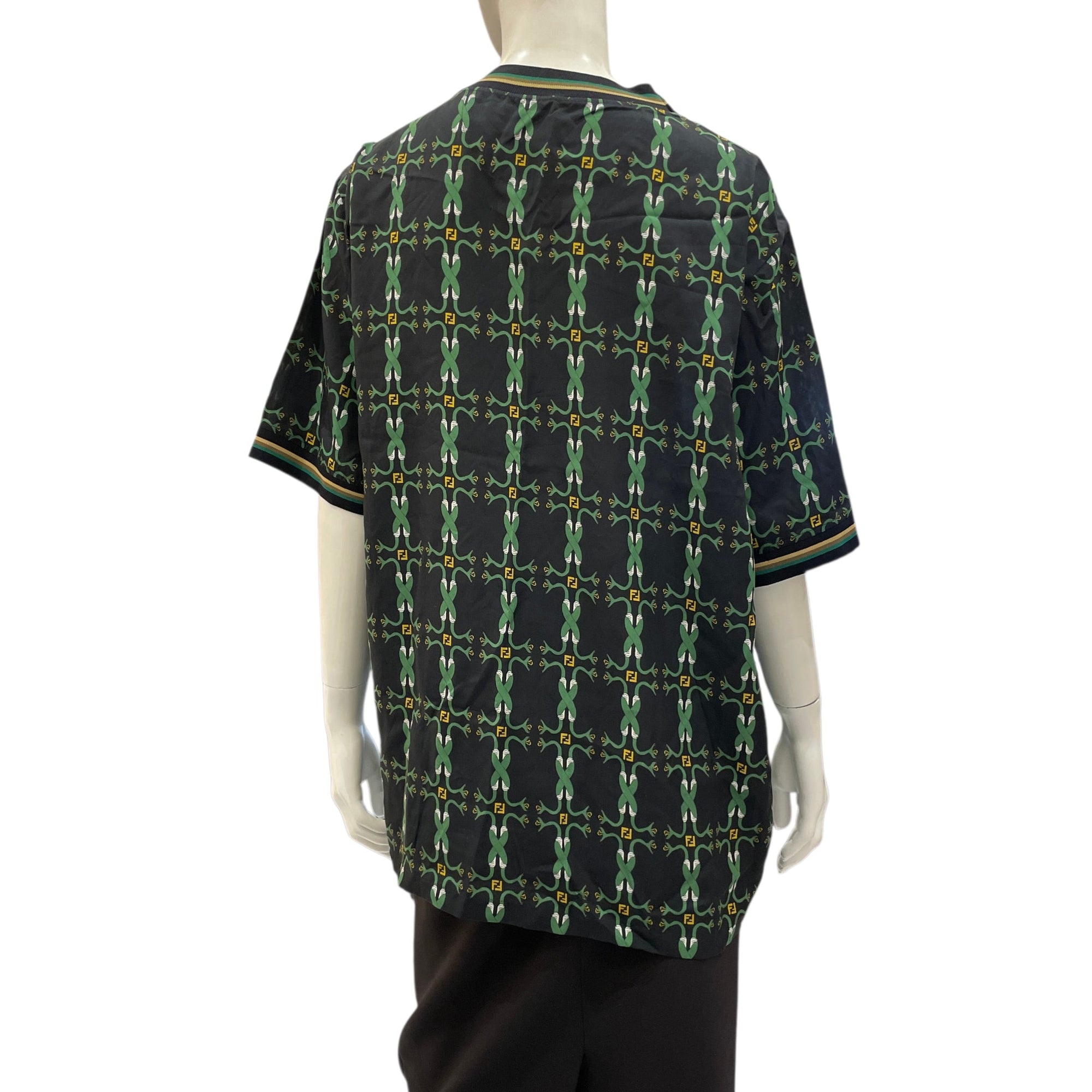 Short sleeved Snake T Shirt Size 40 Green Ready-To-Wear in Lyocell CL2602-19394 2