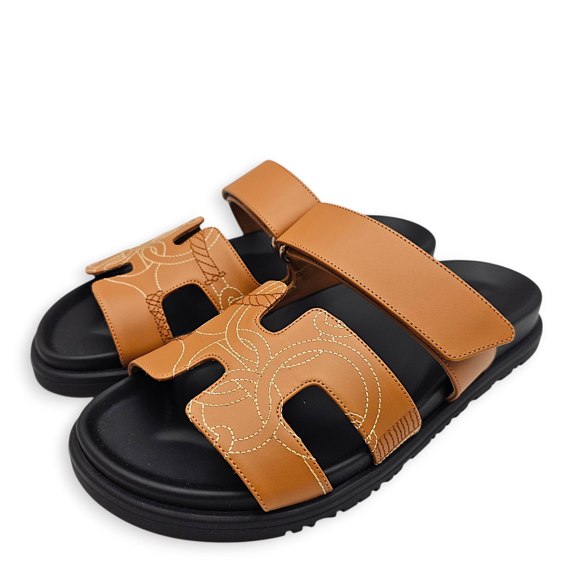 Chypre Sandal. Sz: 37 Naturel Sandals in Calfskin